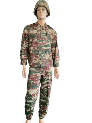 Buy Ripstop / Twill Fabric French Military Uniform In Lizard Camo F2 Style online manufacture