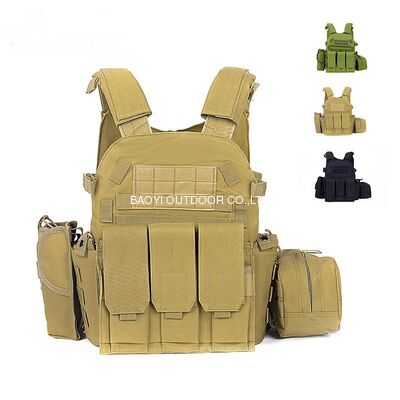 Buy Quick Release Nylon tactical Tactical Vest Khaki Bulletproof Waterproof tactical Vest Law Enforcement Vest Lightweight online manufacture