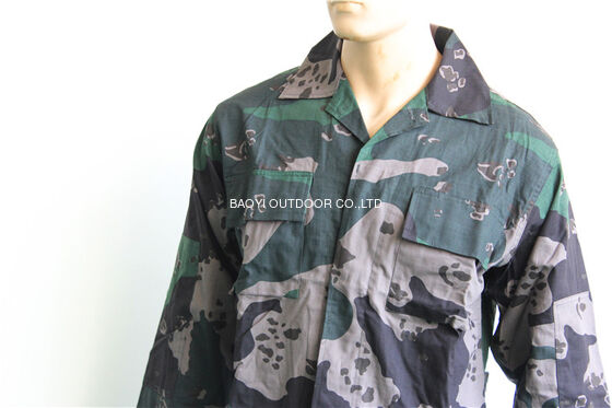 Buy Polyester Cotton Philippine  Security Uniform In Woodland Camou For Training online manufacture