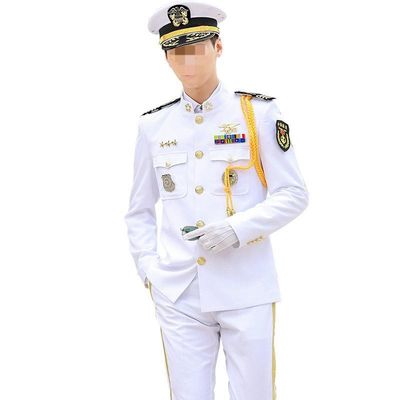 Buy Classic White Ceremonial Suit Waterproof For Formal Events Ceremonial Uniform White Military Uniform With Shoulder Epaulets online manufacture