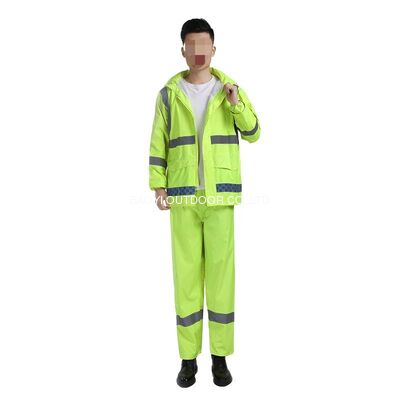 Buy PU Coating Full Body Protection Military Raincoat Poncho Waterproof For Cycling Construction Work online manufacture