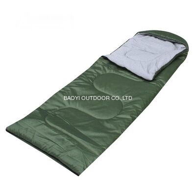 Buy Outdoor Camping Hiking Envelope Sleeping Bag Army Green Waterproof Lightweight For Adults online manufacture