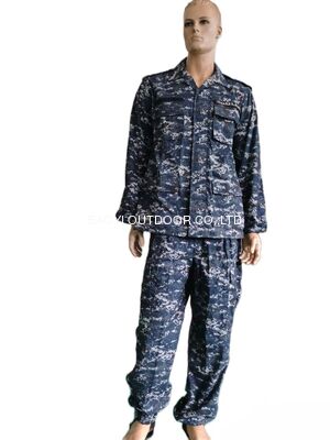 Buy BDU tactical Uniform Digital Blue Camouflage tactical Uniform Set  for Army Uses in 65 Polyester 35 Cotton Material online manufacture