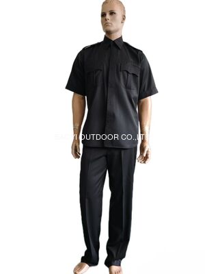 Αγορά Μαύρη τελετουργική στρατιωτική στολή με σύντομο μανίκι και ίσιο παντελόνι online manufacture