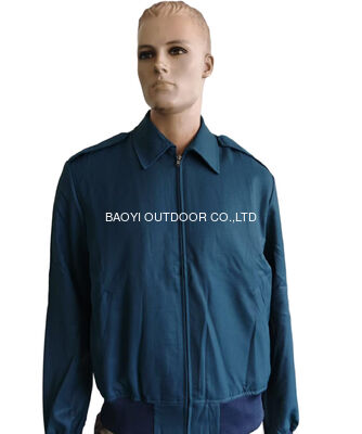 Buy Customizable Fabric Standard Blue Uniform Jacket With 2 Pockets Winter Waterproof Breathable Polyester tactical Jacket online manufacture