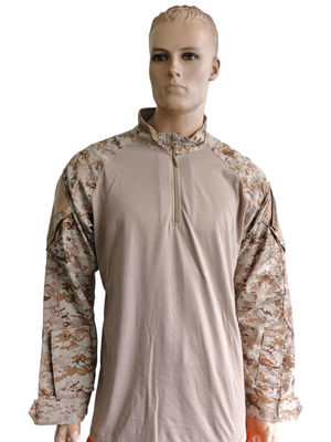 Buy Tactical Camo Combat Shirt with Half Zip and Arm Pockets Breathable Comfortable Frog Tactical Training Suit online manufacture
