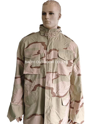Buy Durable Camo Battlefield Jacket With Stand Up Collar Warm Waterproof Camouflage Hooded Cotton Padded Military Jacket online manufacture
