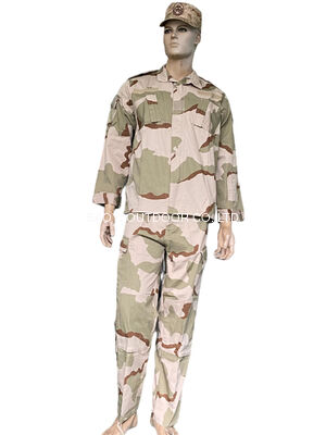 Buy Desert Camouflage Tactical Uniform ACU tactical Uniform Set Jacket And Pants In TC 65 35 Ripstop Fabric 230GSM For Army Uses online manufacture