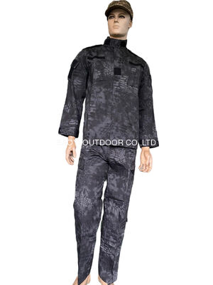 Buy ACU tactical Uniform Set Tactical Black Camo Uniform Set Durable Combat Outdoor Apparel online manufacture