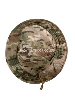 Buy Outdoor Camping Camouflage Tactical Round Brim Hat With Breathable Mesh Custom Cotton Travel Fisherman's Hat online manufacture