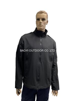 Buy Men's Black Wear-Resistant & Warm-Resistant Outdoor Tactical Training and Duty Multi-Pocket Softshell Jacket online manufacture