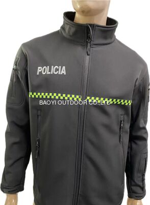 Buy Hi-Vis Reflective Windproof Fleece Softshell Tactical Jacket Outdoor Duty Uniform Law Enforcement online manufacture