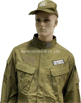 Buy Durable Ripstop Olive Green Tactical Suit Men's Combat Uniform Set with Multi Pockets online manufacture
